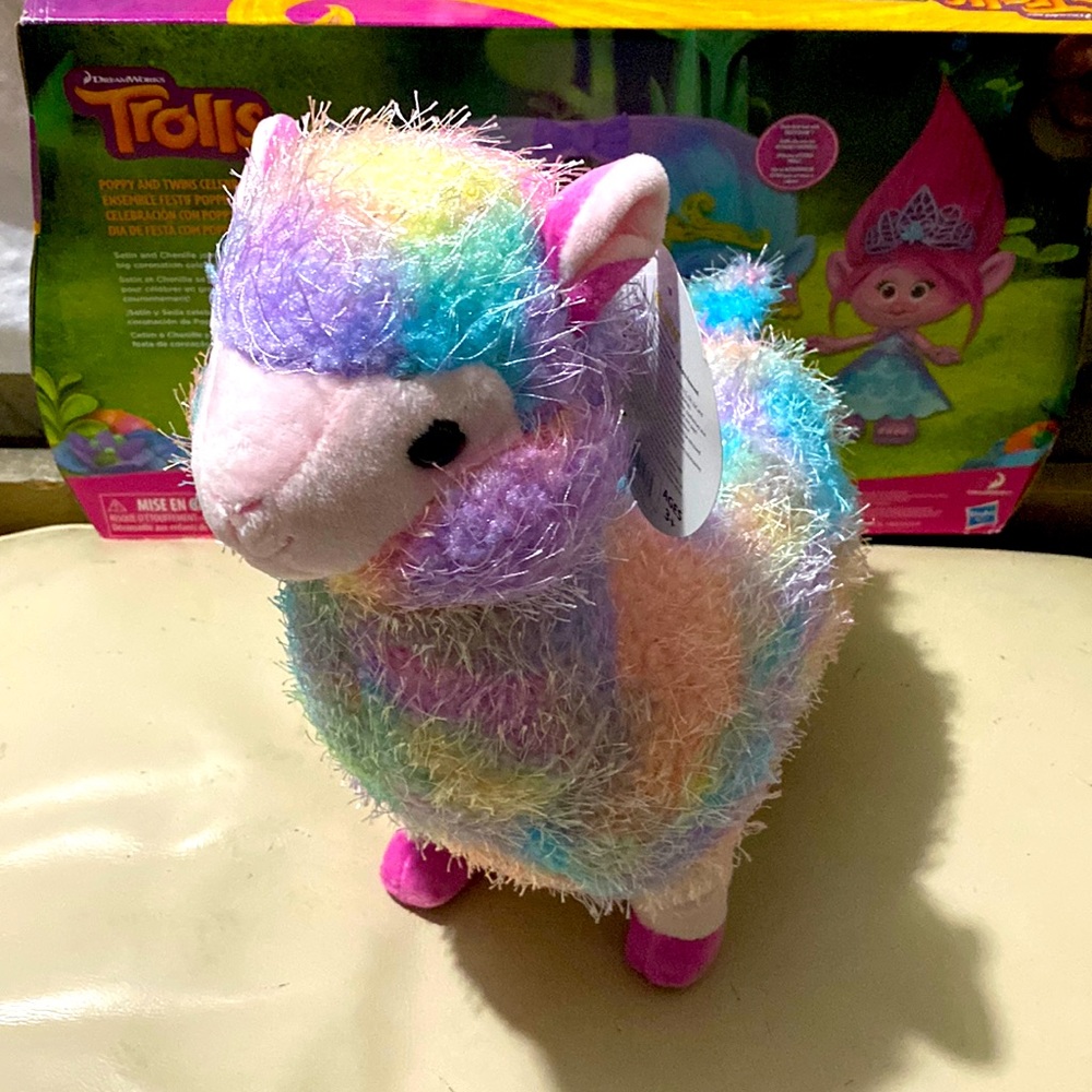Kellytoy Llama Alpaca Plush Stuffed Animal Rainbow Llama  2019 12" Kelly Toys